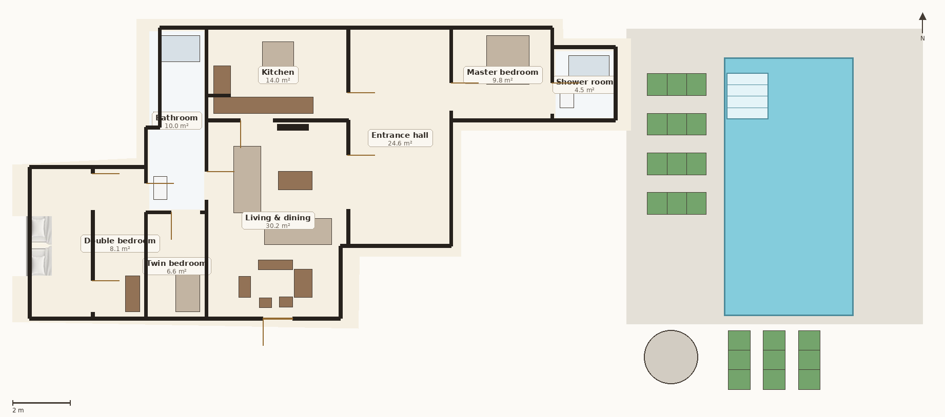 Casa La Palmera floor plan